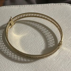 Saudi Gold 18k yellow and white Bangle